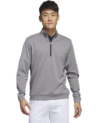 adidas Elevated 1/4 Zip Pullover - Gray