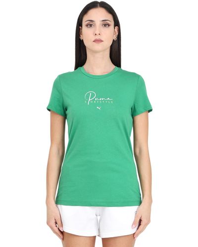 PUMA T-shirt Green Blank Base