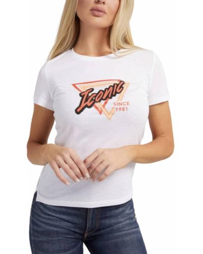 Guess T-Shirt Donna Elsie Tee Bianco ES22GU32 W2RI14K9RV0 M