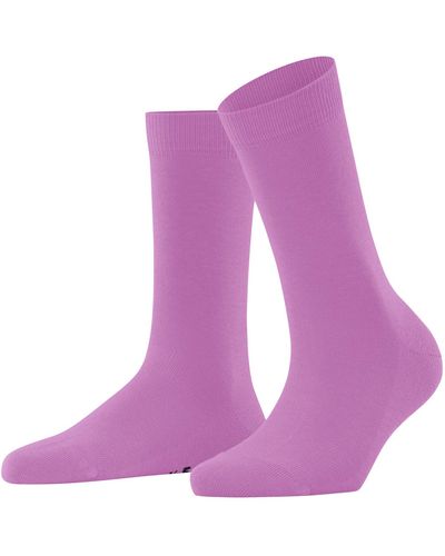 FALKE Family W So Cotton Plain 1 Pair Socks - Purple
