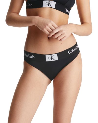 Calvin Klein Donna Slip Bikini Sportivo - Nero