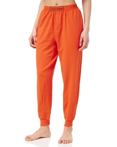 Calvin Klein Jogger Pyjamabroek Voor - Oranje