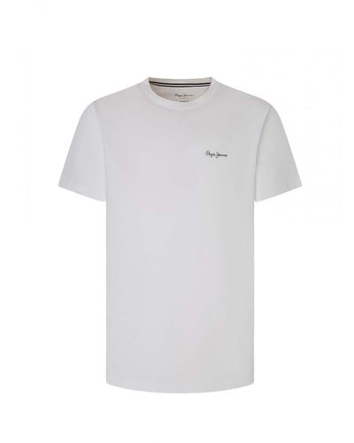 Pepe Jeans Solid Short Sleeve T-shirt Pyjama Xl White