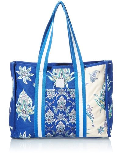 Desigual Fabric Shopping Bag - Bleu
