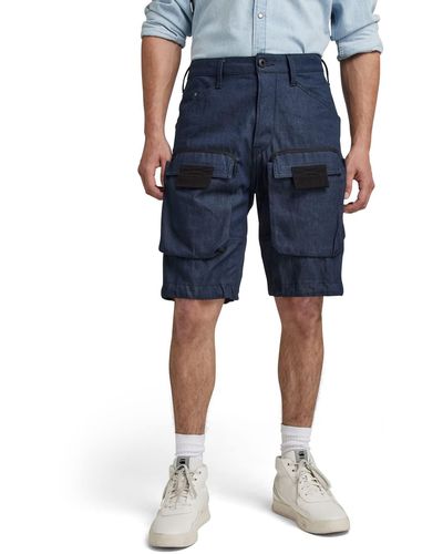 G-Star RAW 3D Straight Cargo Pantaloncini Uomo - Blu