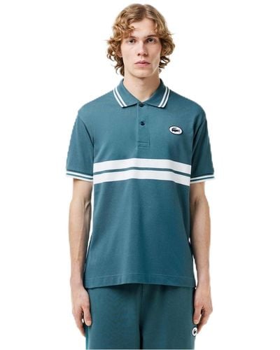 Lacoste S Polo Shirt Green L - Blue