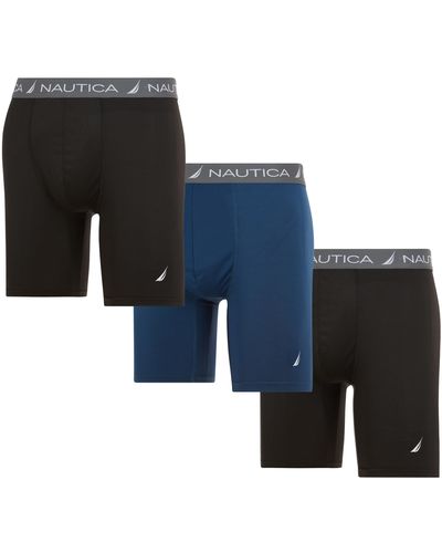 Nautica Confezione da 3 pantaloncini da uomo a compressione - Blu