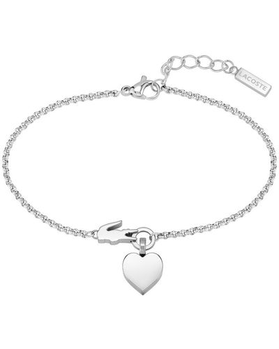 Lacoste Bracelet en Chaîne pour Collection LOVE MY CROC - 2040027 - Métallisé