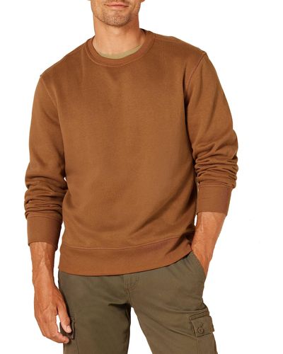 Amazon Essentials Long-Sleeve Crewneck Fleece Sweatshirt - Braun