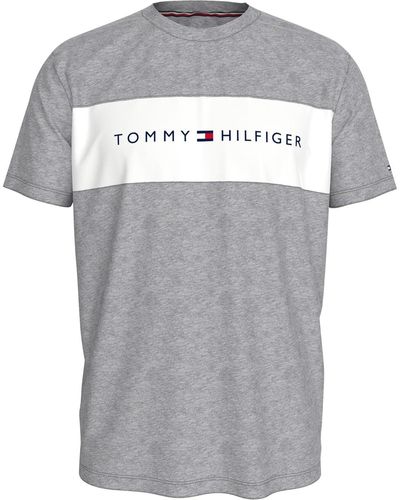 Tommy Hilfiger S Panel Cn Short Sleeve T-shirt Grey/white M