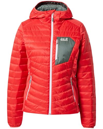 Jack Wolfskin Routeburn Jacket W Outerwear - Red