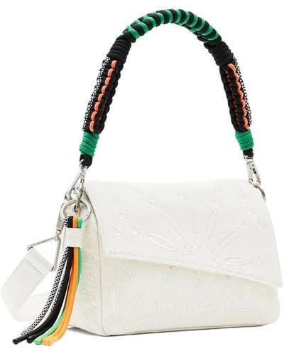 Desigual Small Swiss-embroidery Bag - White