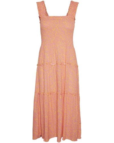 Vero Moda Female Kleid VMMENNY Langes Kleid - Pink