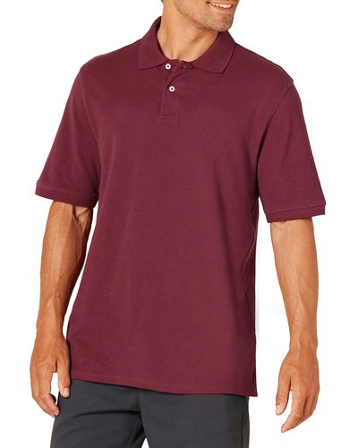 Amazon Essentials Regular-fit Quick-dry Golf Polo Shirt - Red