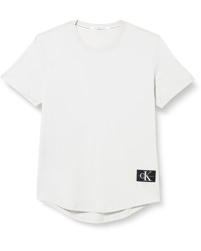 Calvin Klein Short-sleeve T-shirt Badge Turn Up Crew Neck - White