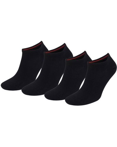 Tommy Hilfiger 4 pairs Quarter Socks Gr. 39-49 Business socks - Noir