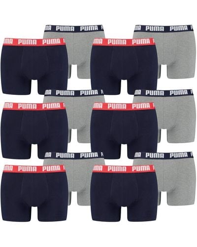 PUMA Basic Boxershorts Voor - Blauw