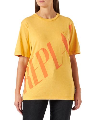 Replay W3698b T-shirt - Yellow