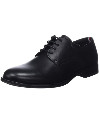 Tommy Hilfiger Chaussures Derby Casual Leather Cuir - Noir