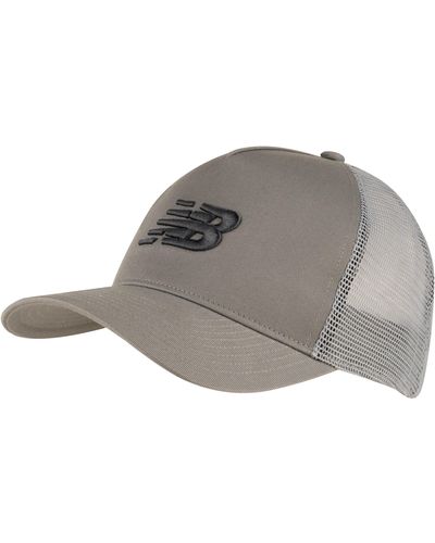 New Balance , , Sports Essential Trucker Hat, Fashion Trucker Mesh Back Cap For Adults, One Size Fits Most, Slate - Grey