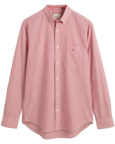 GANT Reg Poplin Banker Shirt - Pink