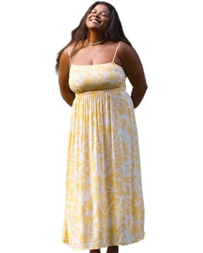 Billabong Dresses Casual Sleeveless Dress Loose Sundress Maxi - Metallic