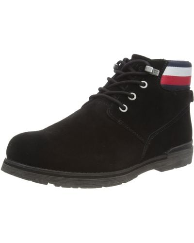 Tommy Hilfiger Low Boot Core Suede Boot - Black