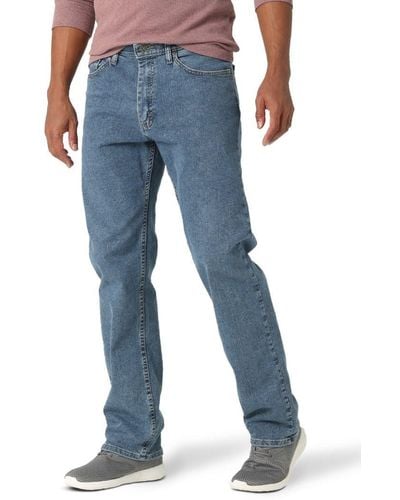 Wrangler Comfort Flex Waist Relaxed Fit Jeans - Blau