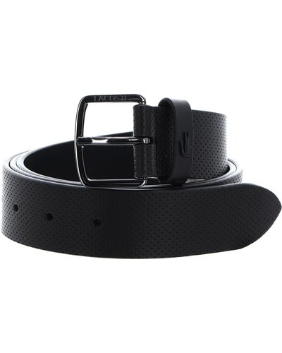 Lacoste Casual Punch Leather Belt W125 Noir