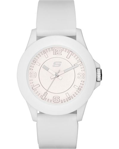 Skechers Rosencrans Mid Three-hand Silicone Quartz Watch - White