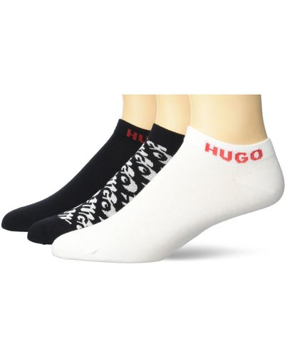 HUGO 3-pack Repeat Logo Ankle Socks - Black