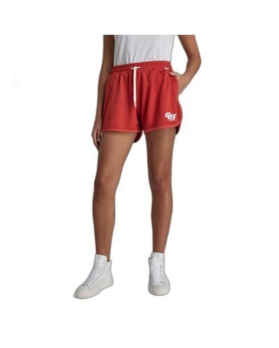 G-Star RAW Boxed Graphic Sports Shorts - Red