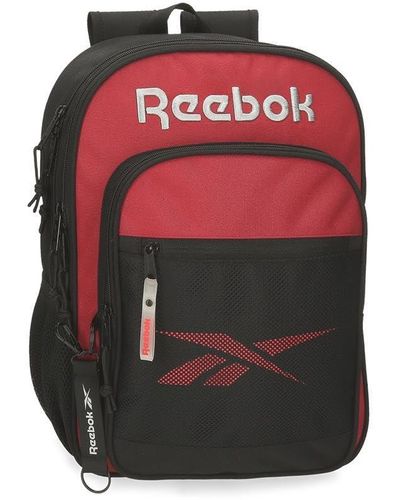 Reebok Portland School Backpack Double Compartment Black 30 X 40 X 12 Cm Polyester 14.4l - Red