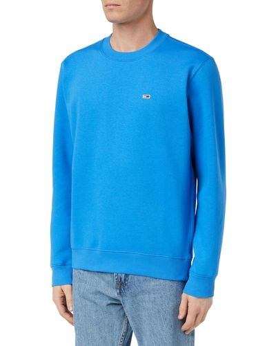 Tommy Hilfiger Tommy Jeans Tjm Regular Fleece C Neck Sweatshirts - Blue