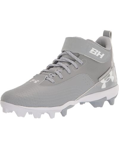 Under Armour Harper 7 Mid Rubber Molded Cleat Shoe, - Grey