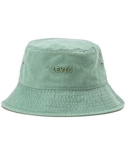Levi's Cappello da Donna Headline Logo Bucket Hat - Verde