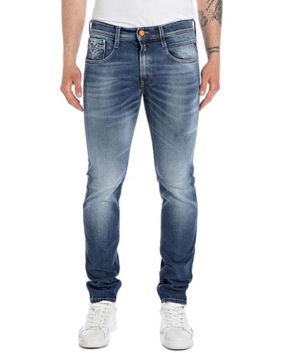 Replay Men's Jeans With Stretch - Blue