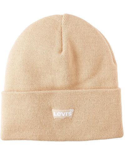 Levi's Levis Footwear And Accessories Slouchy Beanie Tonal Batwing - Naturel