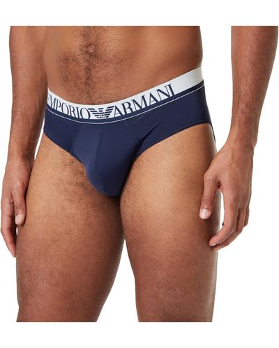 Emporio Armani Underwear Brief Essential Microfiber - Bleu