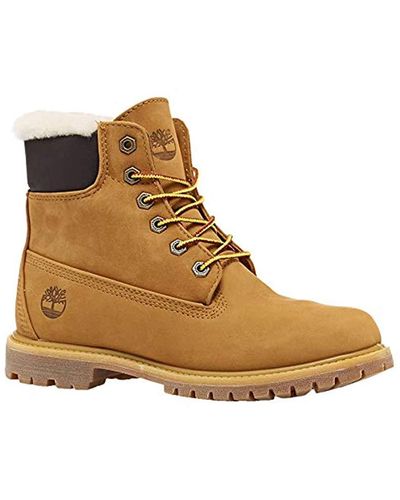 Timberland 6 Inch Premium Shearling Lined Boot Beige - Brown