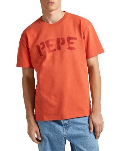 Pepe Jeans Rolf Tee T-shirt - Orange