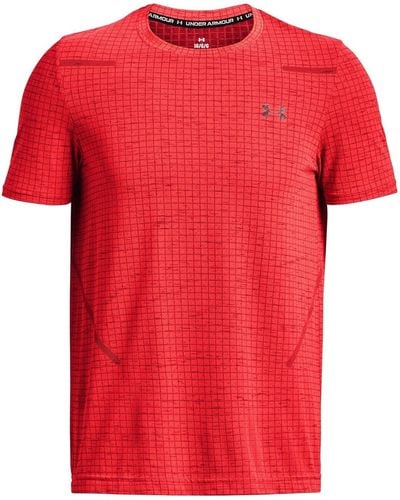 Under Armour UA Seamless Grid SS-RED - L - Rot