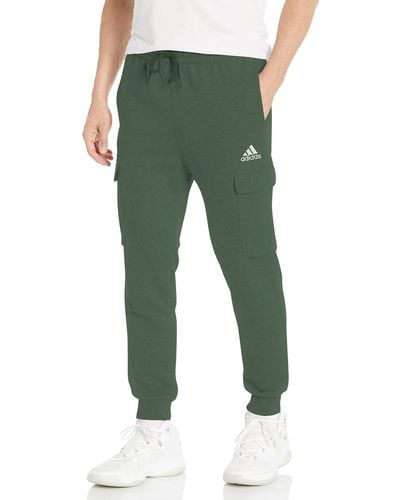 adidas Essentials Fleece Regular Tapered Cargo Pants - Green