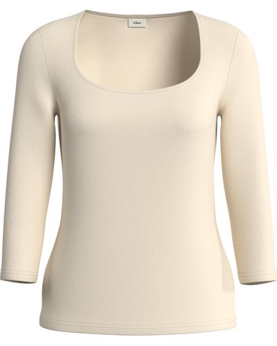 S.oliver T-Shirt 3/4 Arm White 46 - Weiß