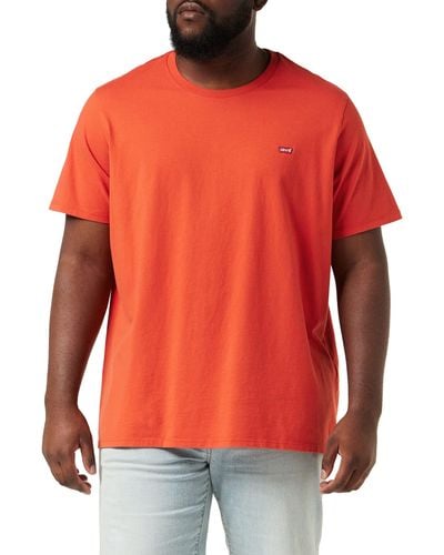Levi's Ss Original Housemark Tee T-shirt Red Clay - Orange