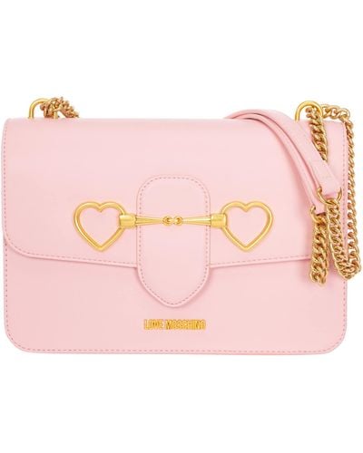 Love Moschino Femme Soft heart bit sac porté épaule rosa - Rose