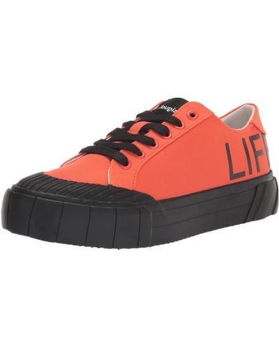 Desigual Life Is Awesome Platform Sneakers - Red