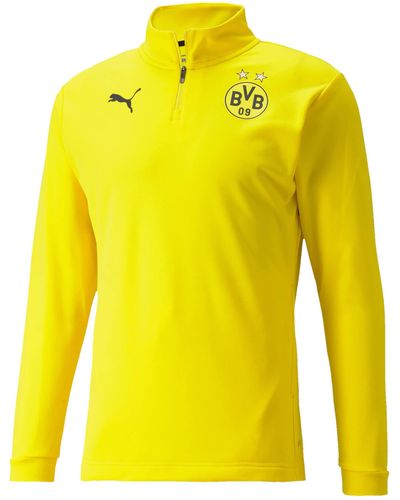 PUMA Borussia Dortmund Prematch 1/4 Zip Sweatshirt gelb/schwarz