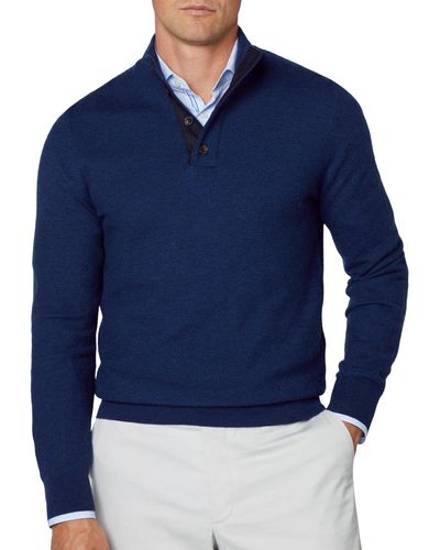 Hackett Hackett Hm703035 Button Sweater L - Blau