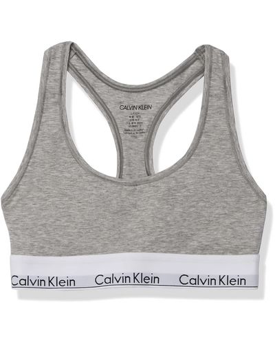 Calvin Klein Modern Cotton Unlined Wireless Bralette - Gray